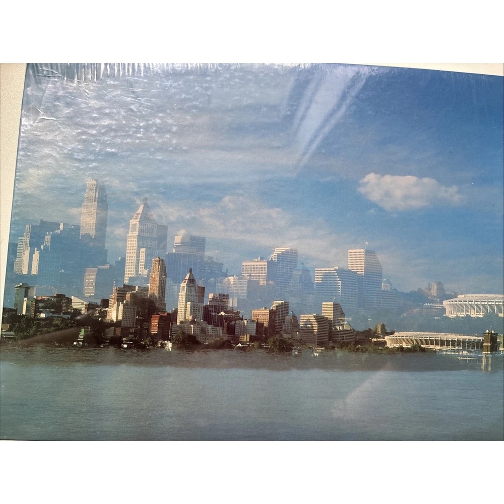 Vintage Cincinnati Skyline Puzzle 550PC 18X24 NEW